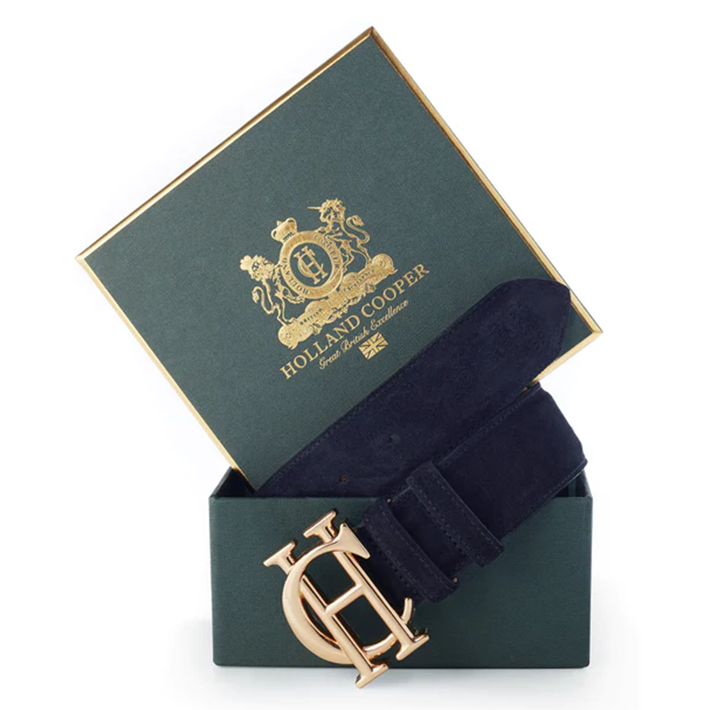 Holland Cooper HC Classic Suede Belt - Navy-1